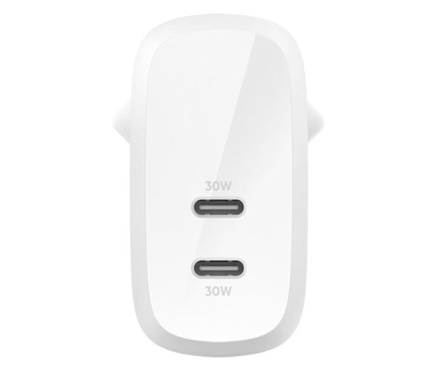 BELKIN Ładowarka podwójna 30W USB-C, Power Delivery 60W biała WCB010vfWH - 1161333 - zdjęcie 2